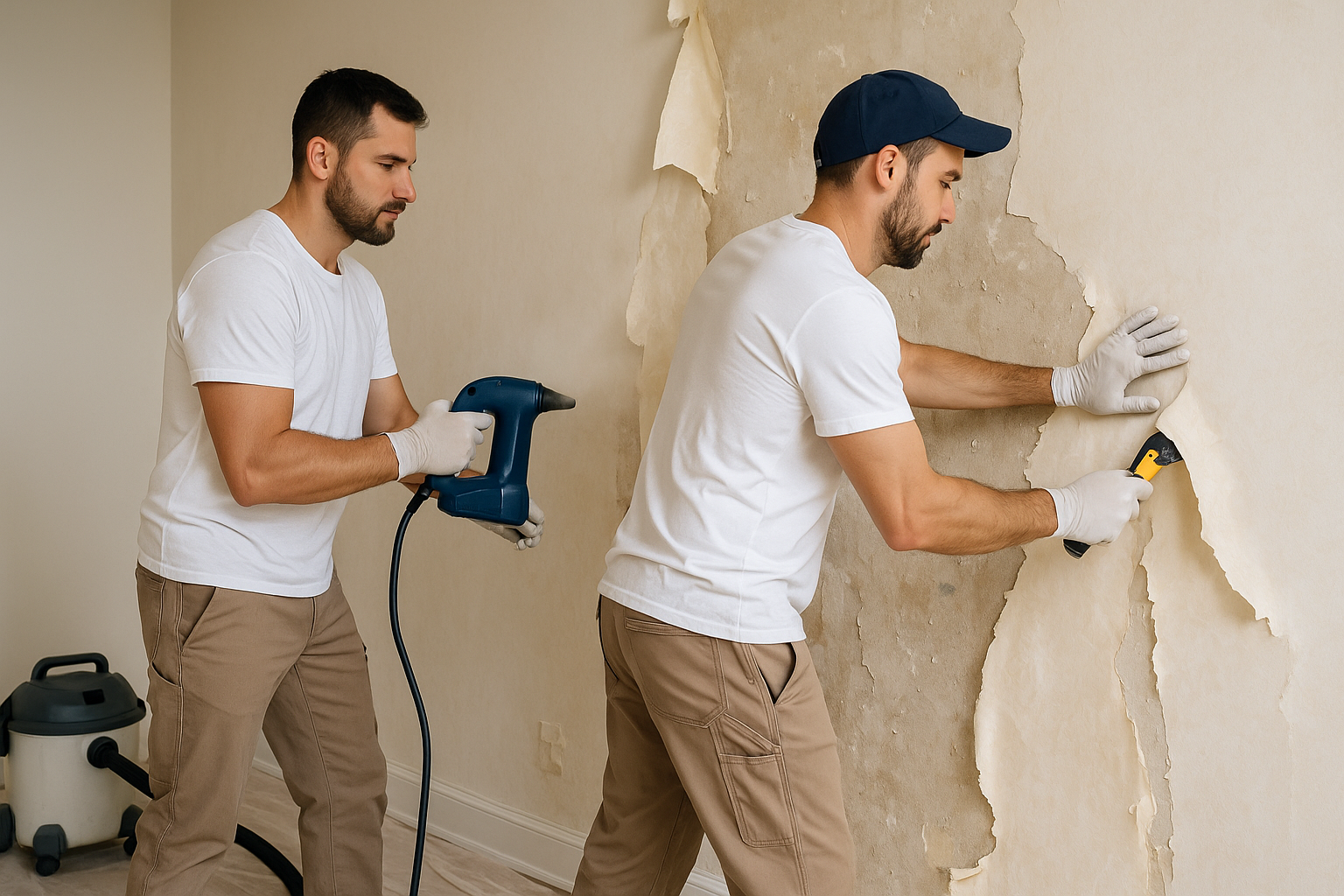 Burlington wallpaper removal project 3