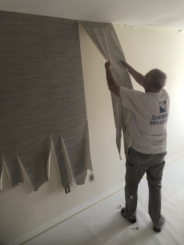 Burlington wallpaper removal project 6